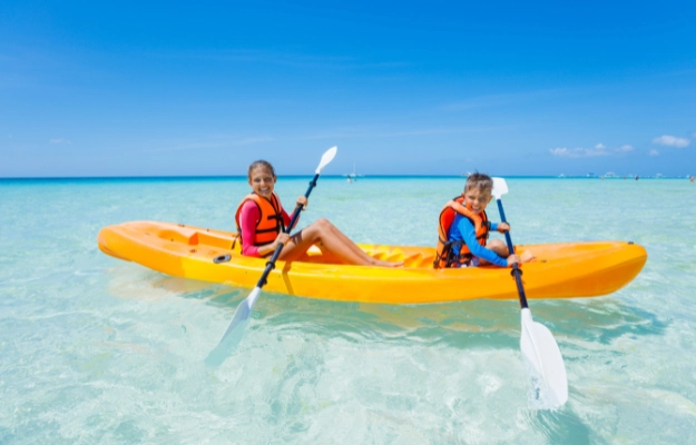 kids doing kayaking Safety Precautions in Kayaking body