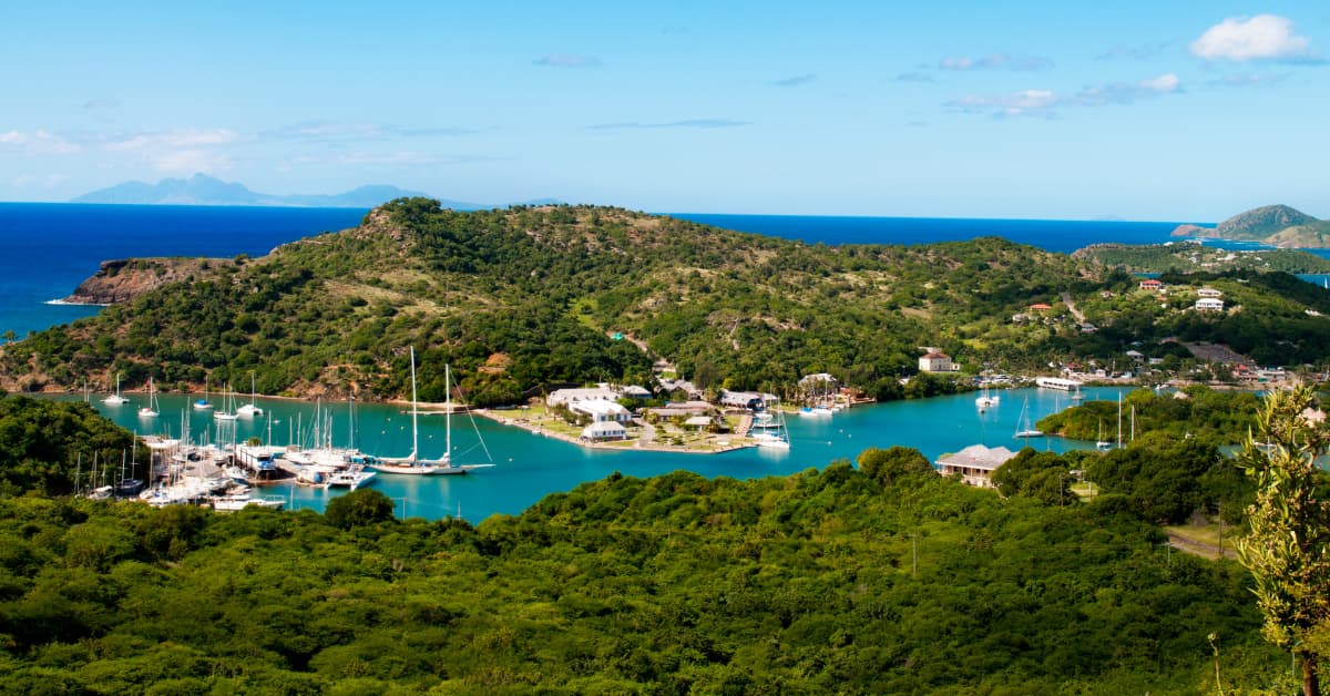 View of Nelson's Dockyard, Antigua visit nelson's dockyard blog feature rockadventures